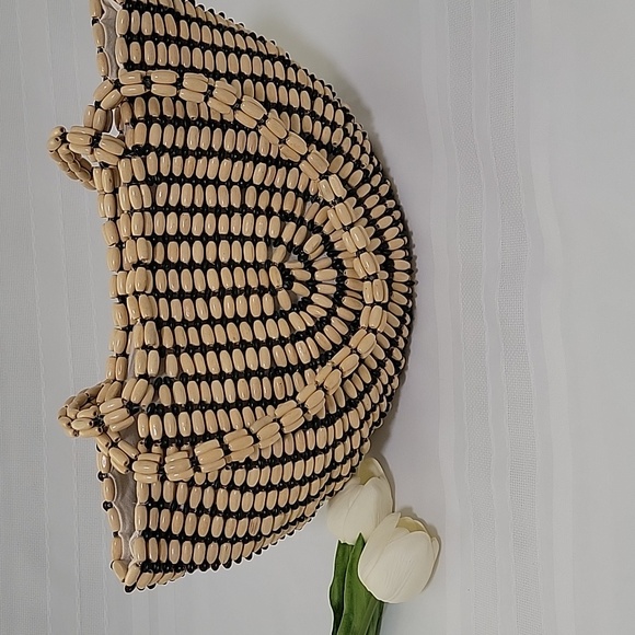 NWOT Stylish Beaded Beach Summer Bag - Picture 4 of 7